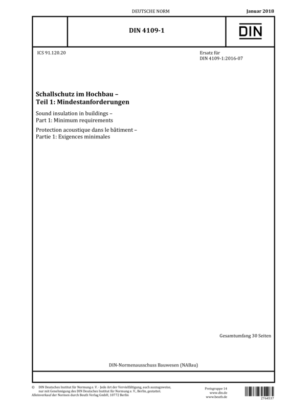 DIN 4109-1:2018 01 | Austrian Standards